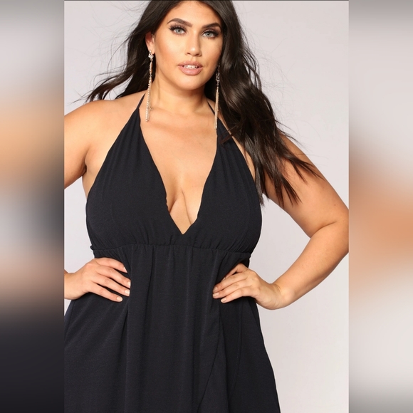 Navy Cross Back Ruffle Bottom Wrap Front Maxi Dress - Picture 2 of 5